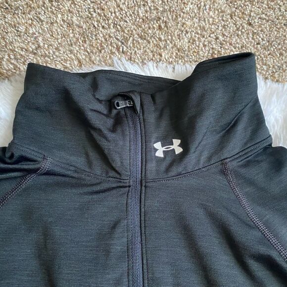 Under Armour Quarter Zip Pullover Top Black Womens Size Large - Picture 4 of 6